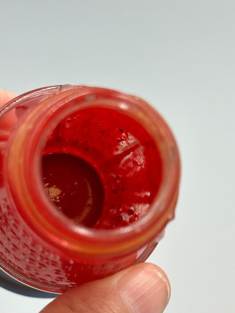 c 1950 Red Flashed LANTERN Victory Glass Co CANDY CONTAINER Antique A&E 443