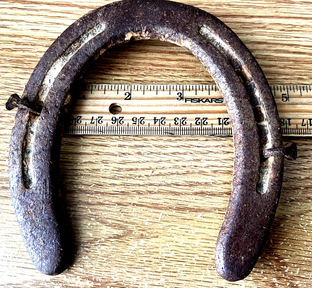Rusty Horseshoe W/Nails Art Decor Rustic Western Weld