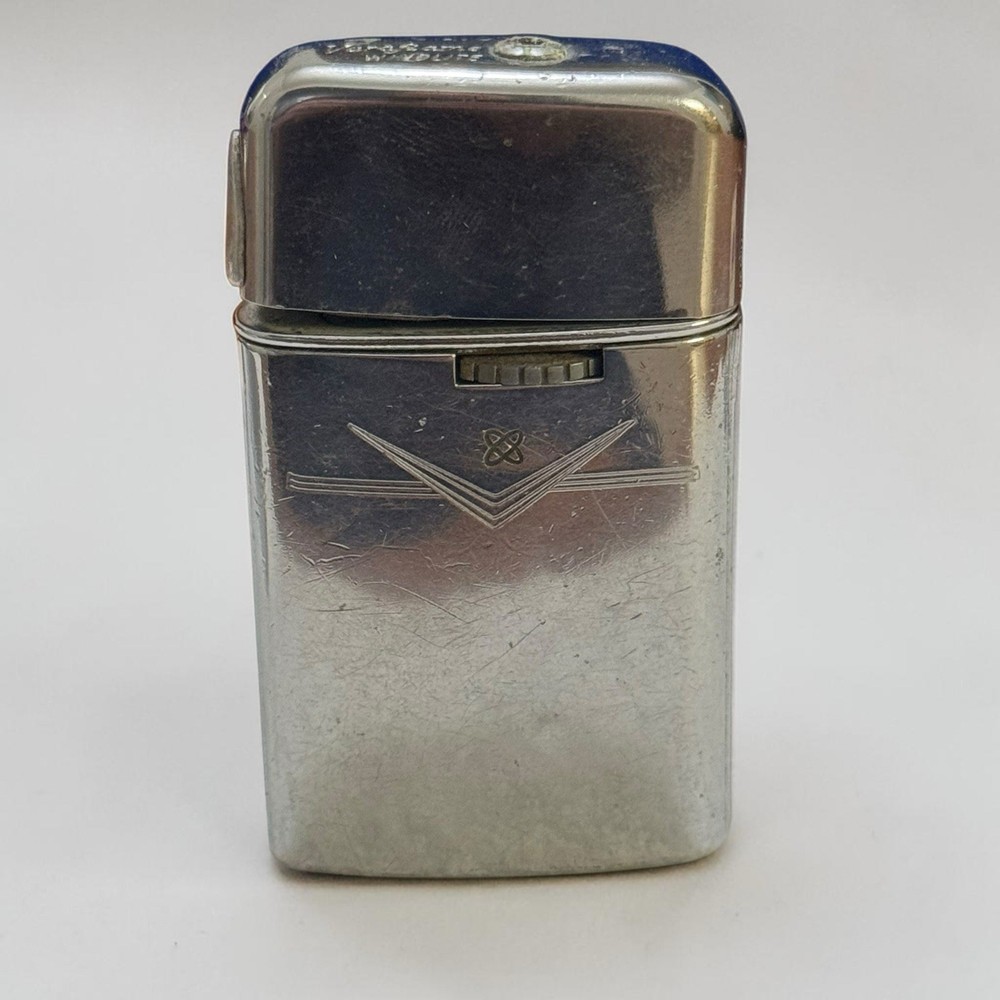 Vintage RONSON Lighter Windproof Atomic Chevron Sputnik Logo