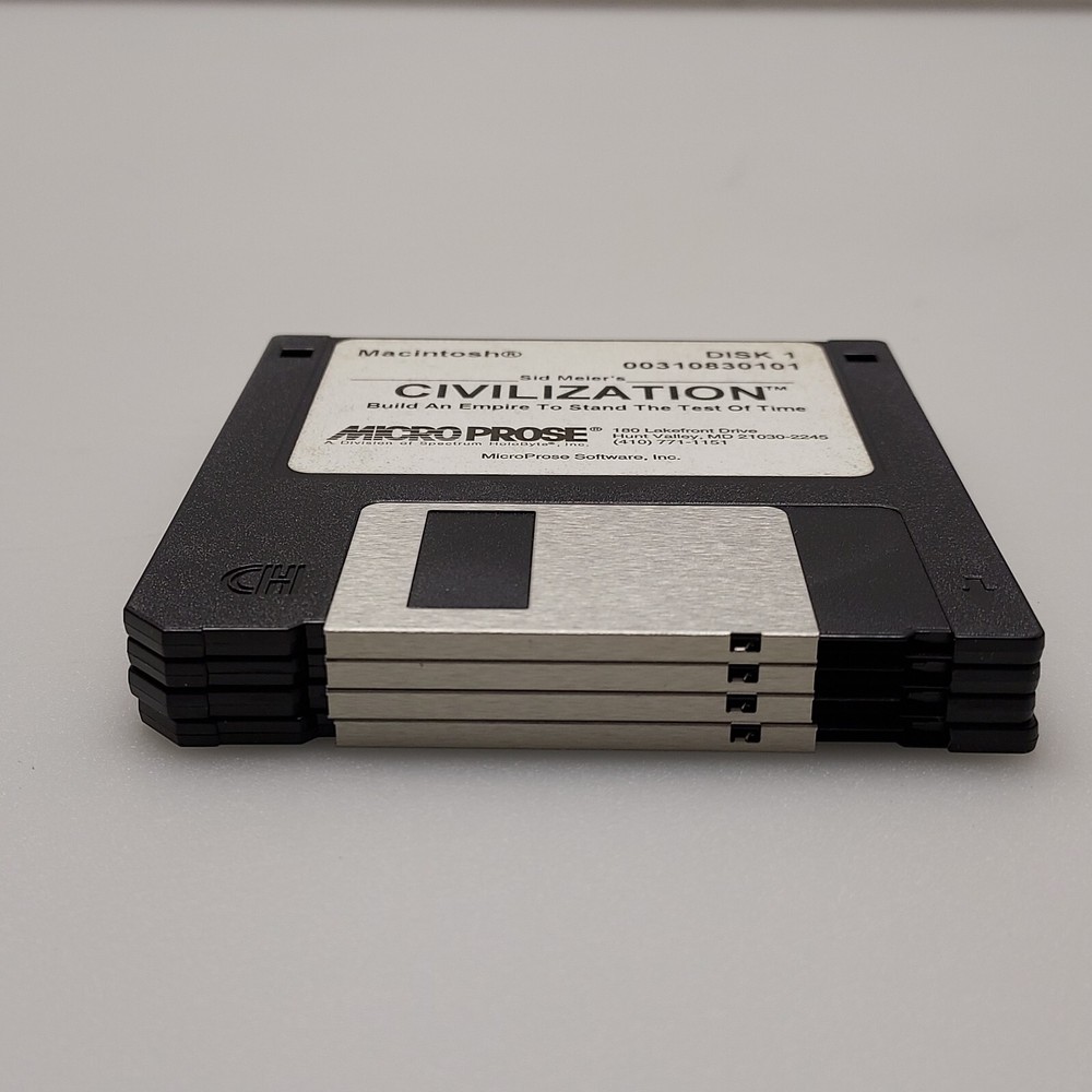 COMPUTER💥WARGAMES💥 RETRO SID MEIER'S CIVILIZATION ORIGINAL VTG MACINTOSH/APPLE