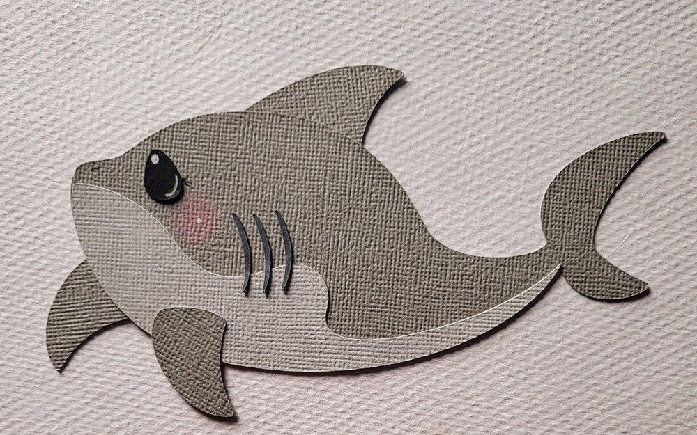 Little Shark. Scrapbook, Card Making Paper Piecing