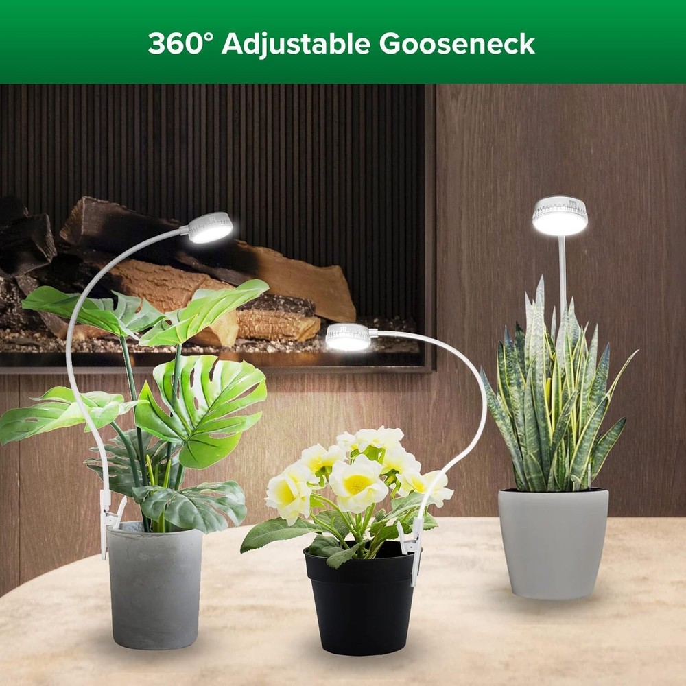 4-Pack Dimmable Indoor Grow Lights with Auto Timer - Perfect for Small Plants