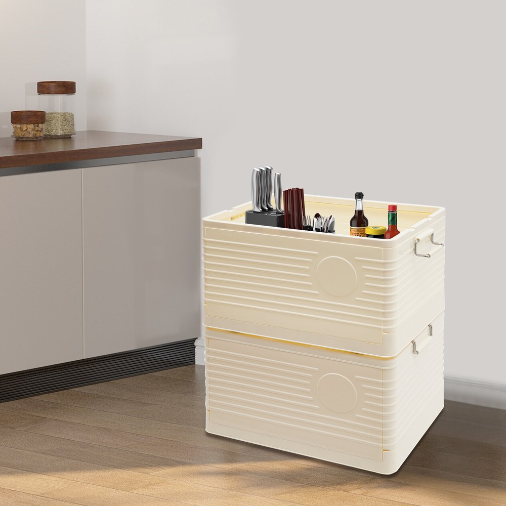 Foldable Storage Bins, Stackable Storage Bins, Storage Box for Home