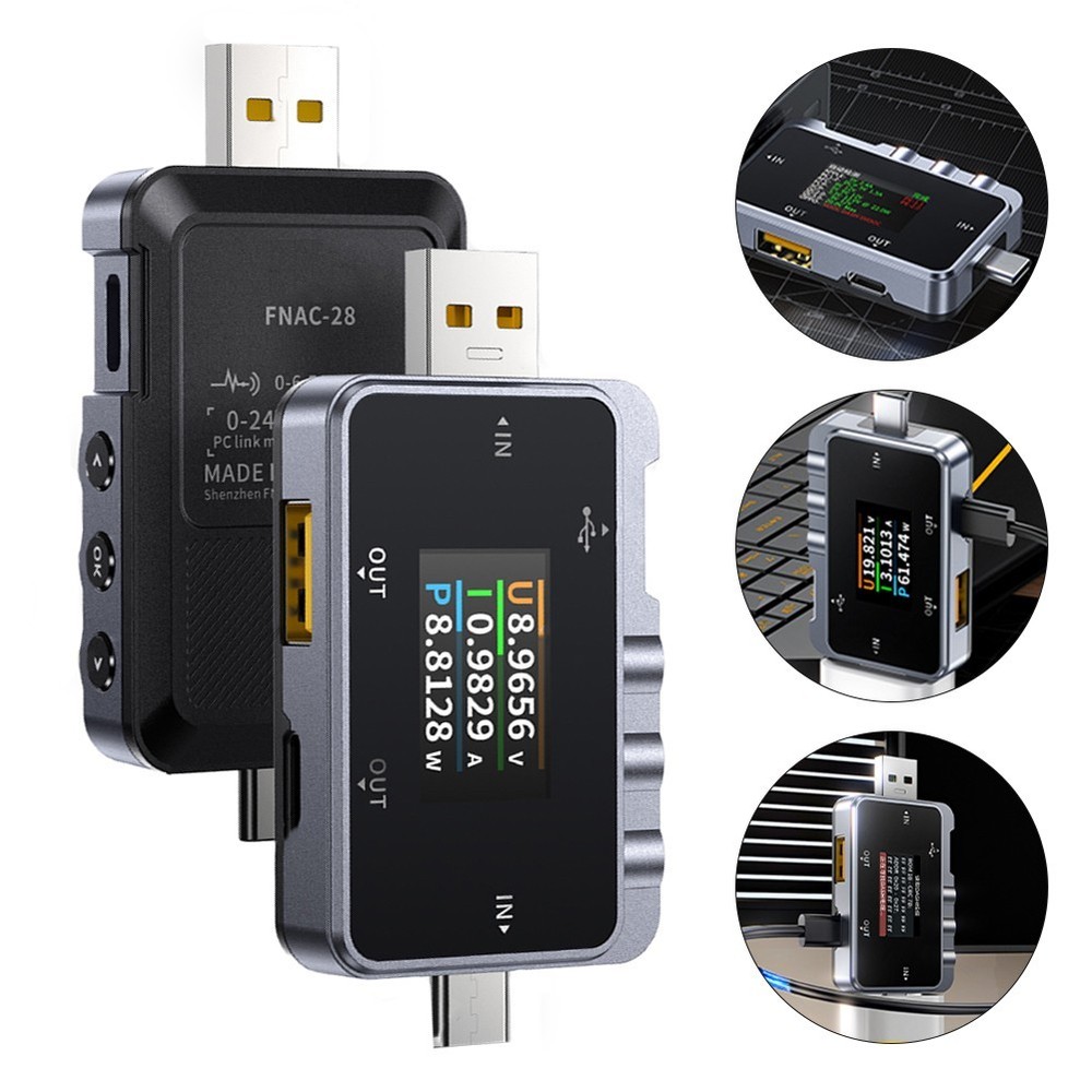 FNAC 28 USB Voltage Meter with Fast Charging Protocol Detection Features
