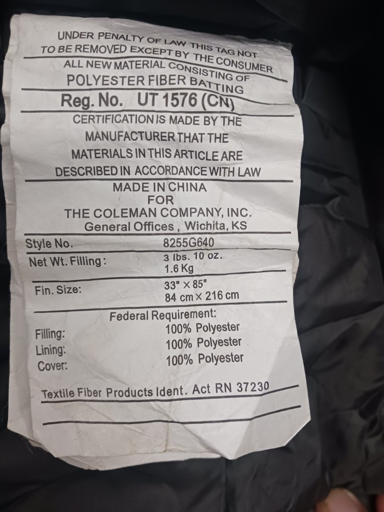 Coleman mommy sleepingbag