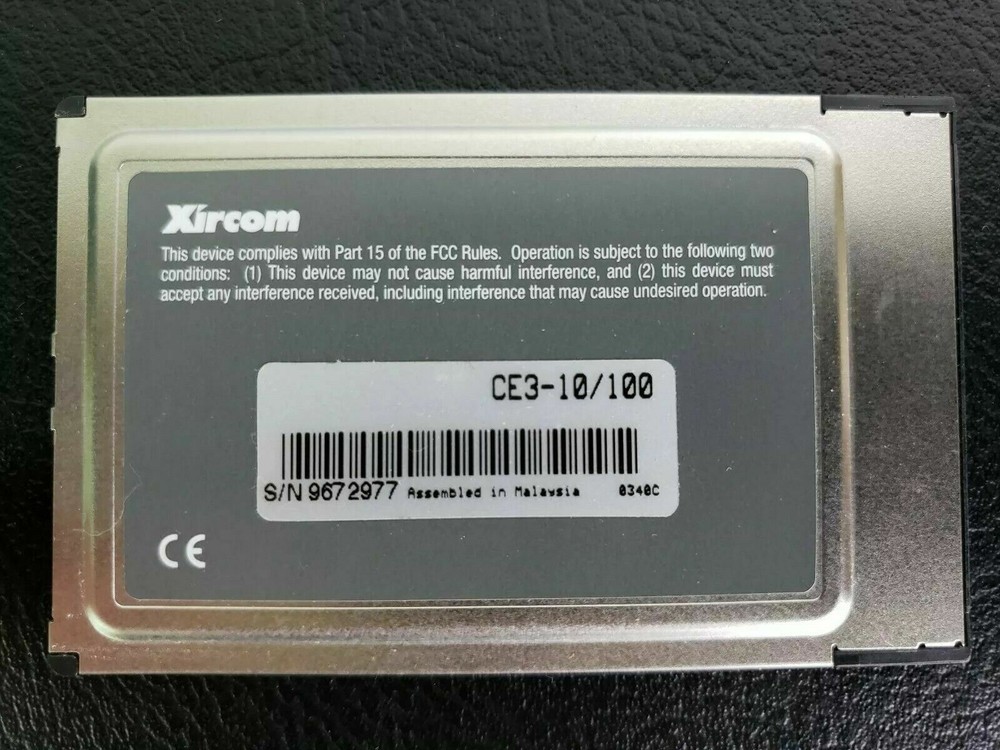 XIRCOM CE3-10/100 PCMCIA Network Card, New