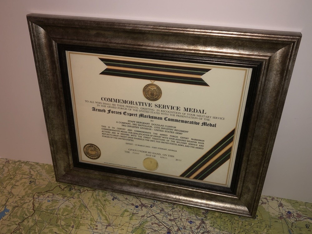 ARMED FORCES EXPERT MARKSMAN COMMEMORATIVE MEDAL CERTIFICATE ~ Type 1