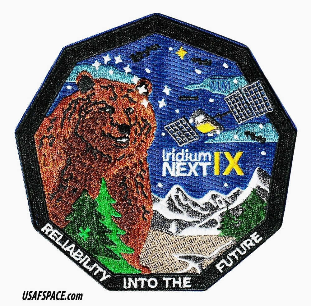 Authentic Iridium NEXT-9 Flight 9-SPACEX Falcon-9 Launch-USSF-VSFB-Mission PATCH