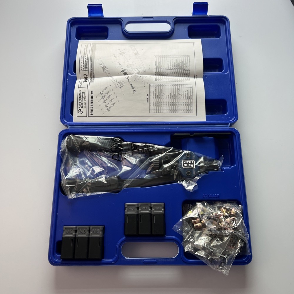 Astro Pneumatic Tool 1442 Nut/Thread Setting Hand Riveter Kit 13-Inch