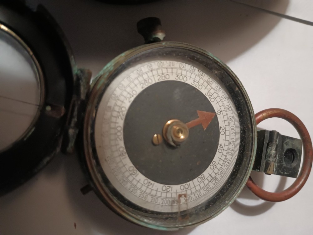 1918 ENGINEER CORPS United States WWI PRISMATIC COMPASS C-E