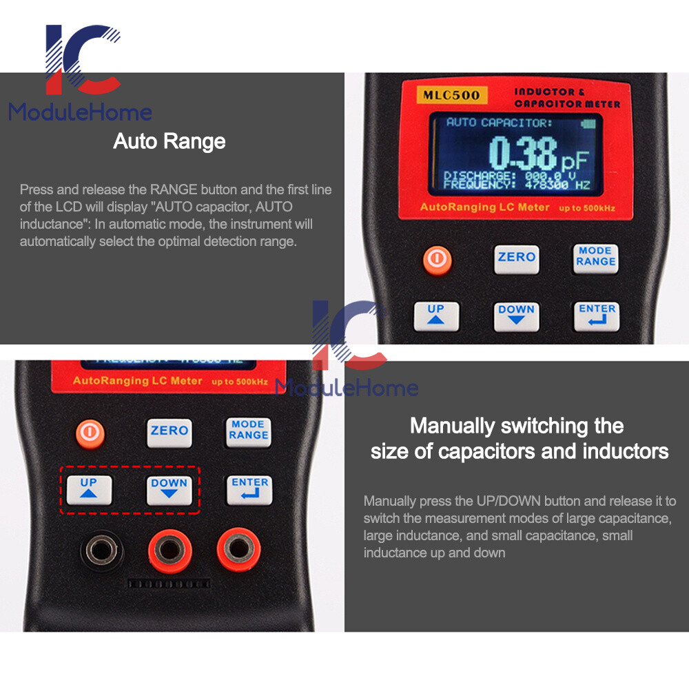MLC500 Auto Range Capacitance Inductance Meter Digital Capacitance Tester New