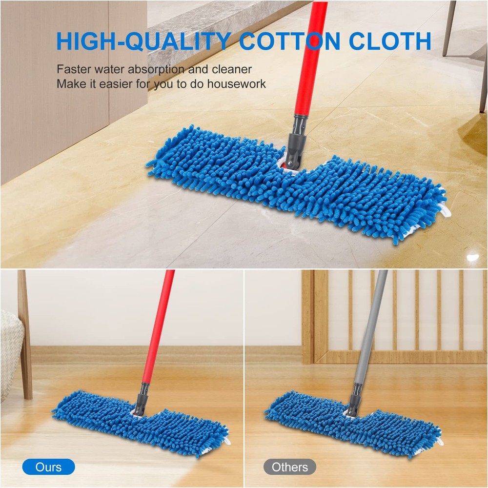 3 Pack Mop Refills Compatible For Duaaction Microfiber Mop Mop Heads Replacement