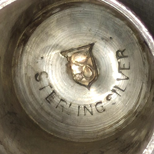 1925 Simons Brothers Sterling Silver Thimble, Initial FFC Engraved, 9