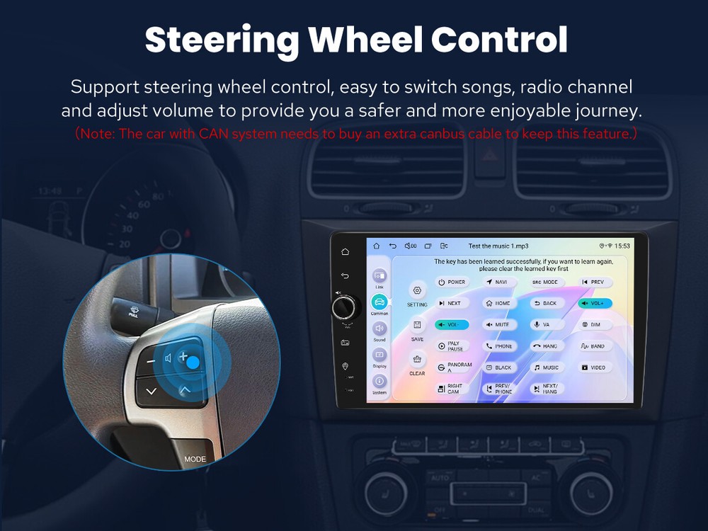10.1-inch CarPlay Android Auto Car Stereo 4+64GB Android 13 Support Front Camera