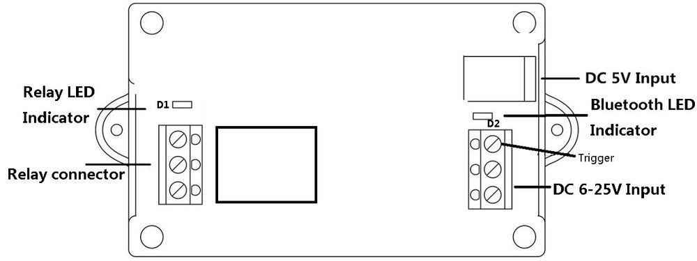 CE034_M DC 5 -24V Bluetooth Relay Module Android APP Mobile Phone Remote control