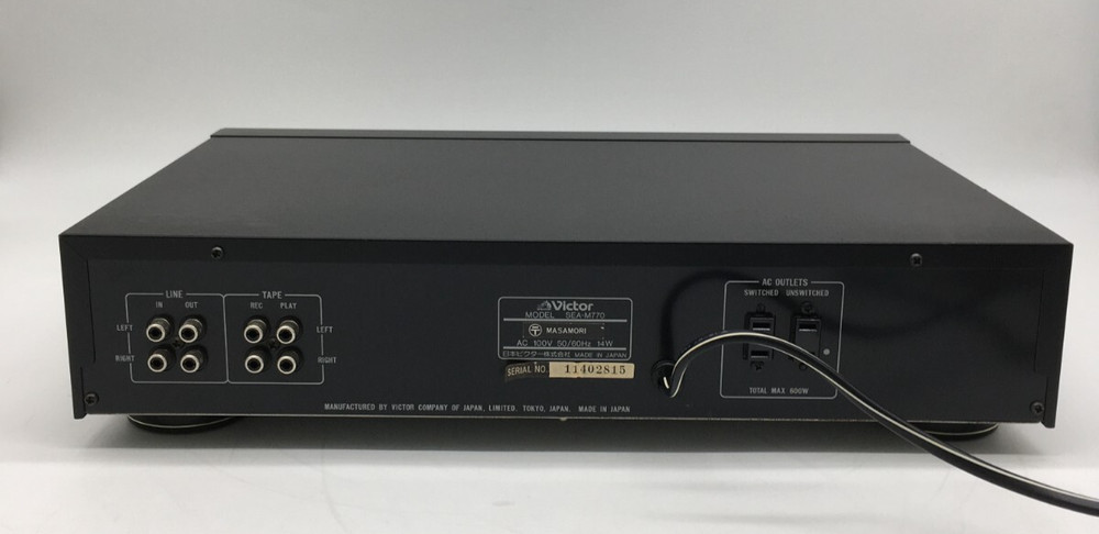 VICTOR SEA-M770 Graphic Equalizer Spectrum Analyzer Black Working Tested