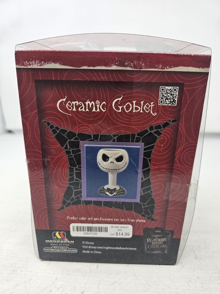 NIGHTMARE BEFORE CHRISTMAS- 20TH Anniversary Jack Ceramic Goblit NEW