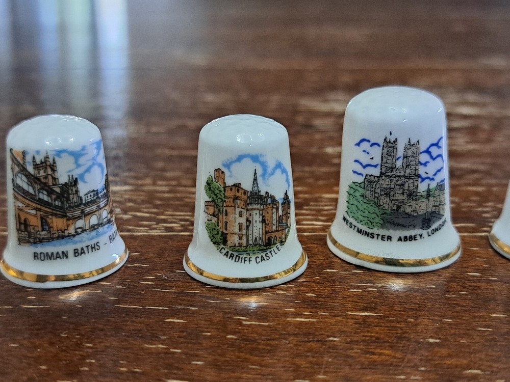 Lot Of Thimbles Britain Landmarks
