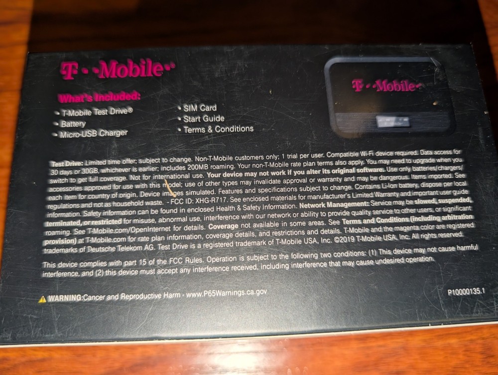 T-Mobile Test Drive WiFi Hotspot Cool Pad Device New Unopened