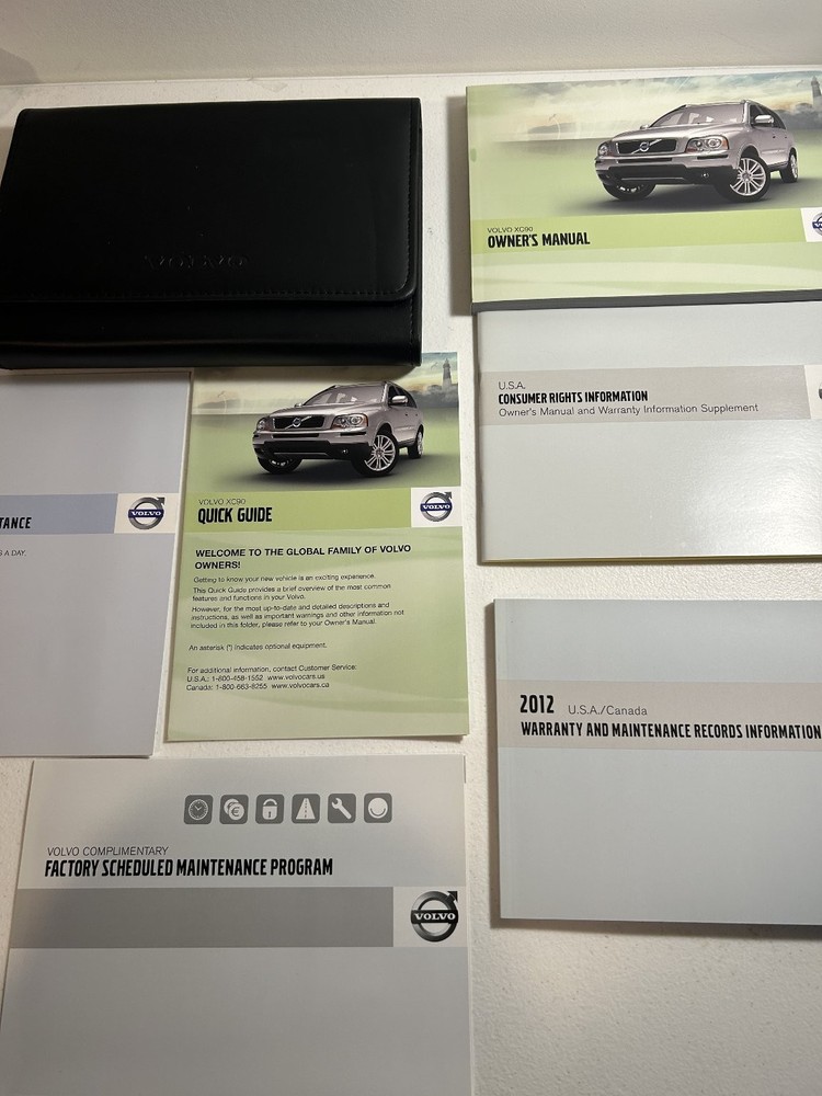 2012 Volvo XC90 Owner's Manual Set