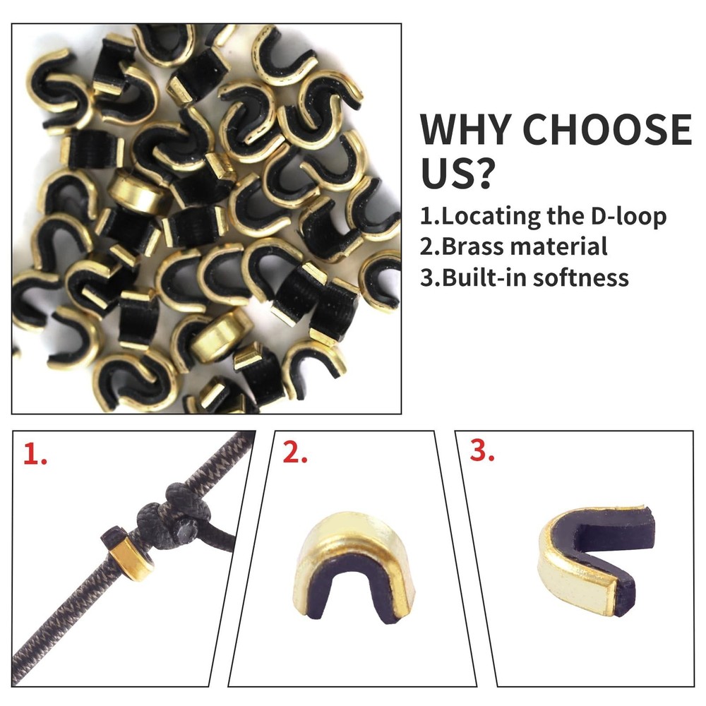 40 Pcs Bow String Nock Points Archery Bowstring Nocking Point Set Arrow Tool NEW