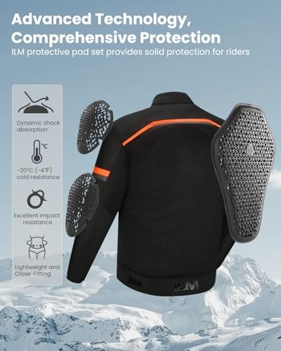 CE Armor 5-PC Level 1 Back Elbow and Shoulder Protector Pads Inserts for
