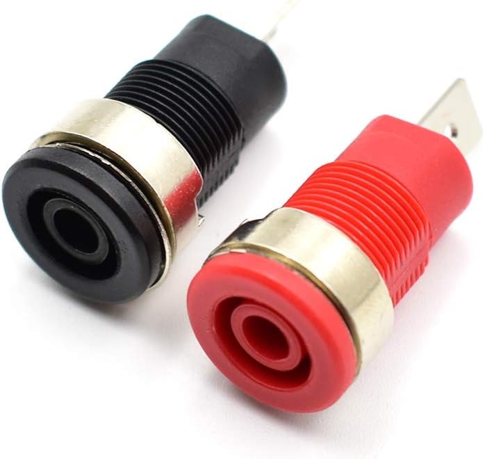 10Pcs 4mm Banana Jack Female Panel Mount Socket Binding Post Adapter...