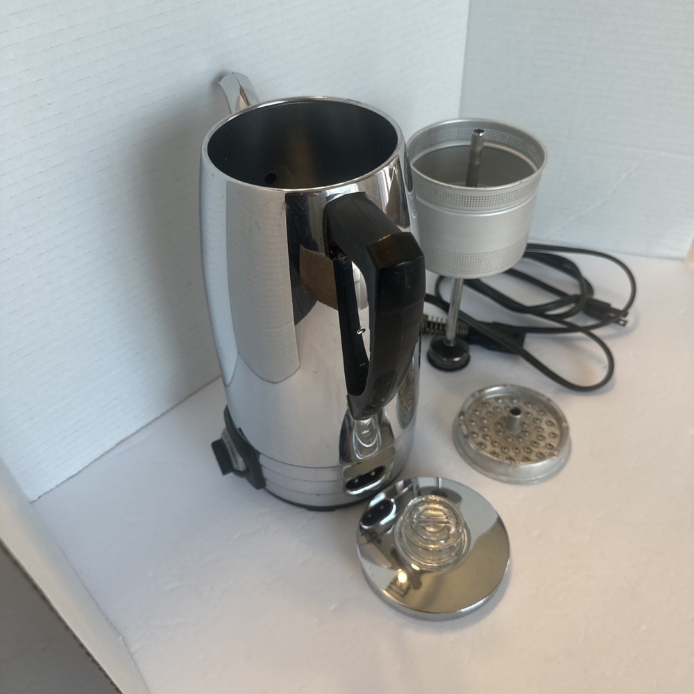 Sunbeam AP10A 10-Cup Automatic Percolator Complete /Chrome / Tested And Working