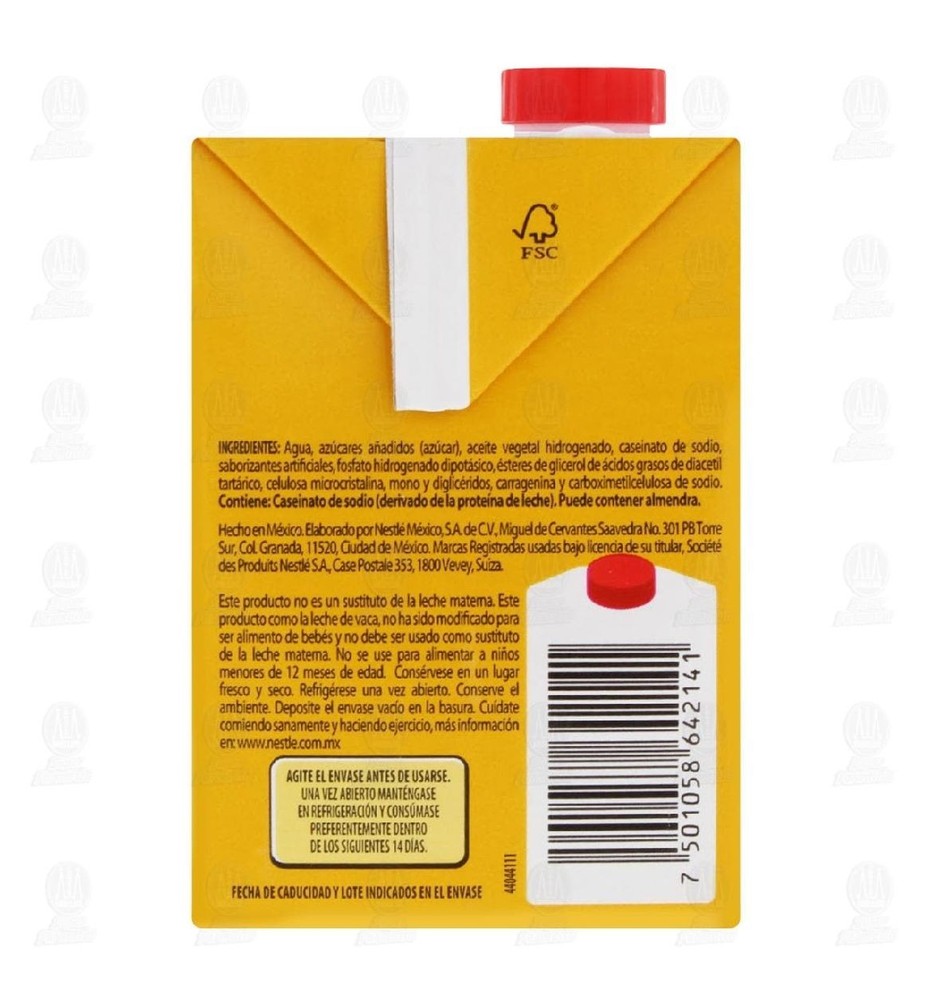 1 -Coffee Mate Líquido Sabor Avellana, 530 gr.