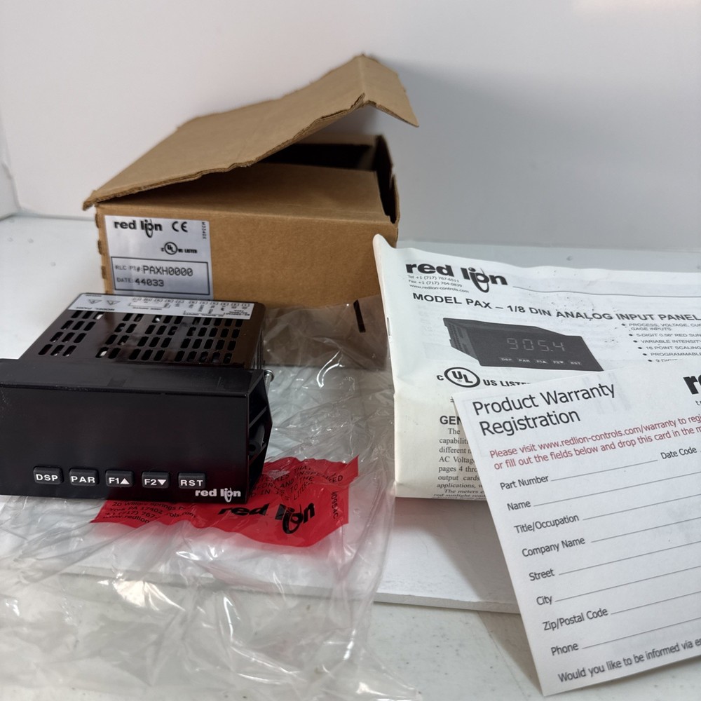 red lion paxh0000 1/8 din analog input panel meter