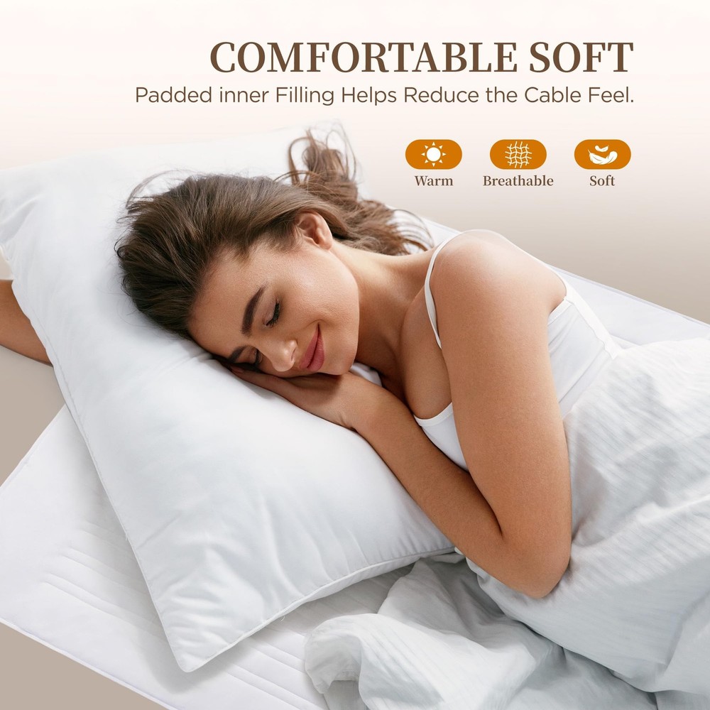 Heated Mattress Pad Mini Twin Size-Single Controller Mattress Pad with Deep P...
