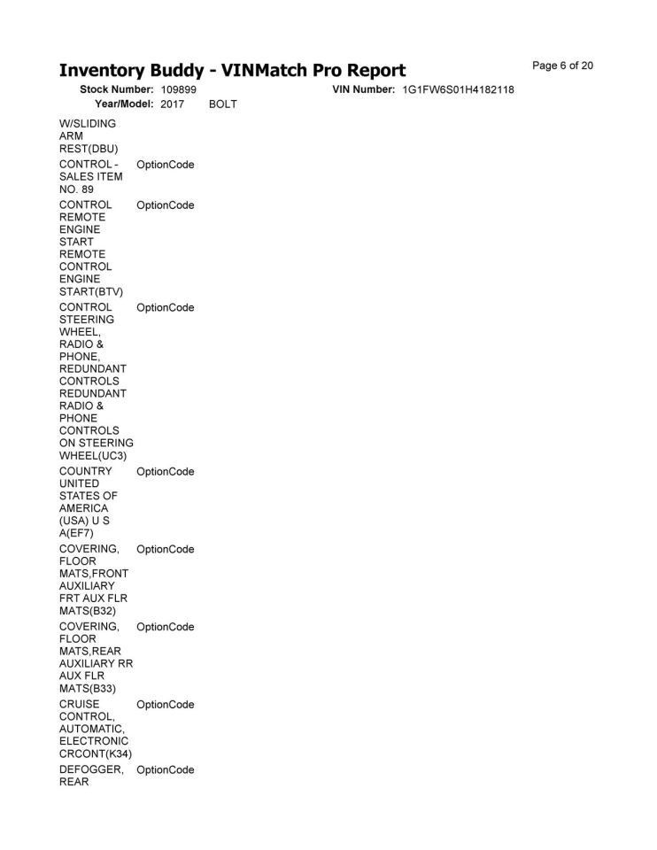 Dash Panel Without Pre-crash System Fits 17-21 BOLT 10295643