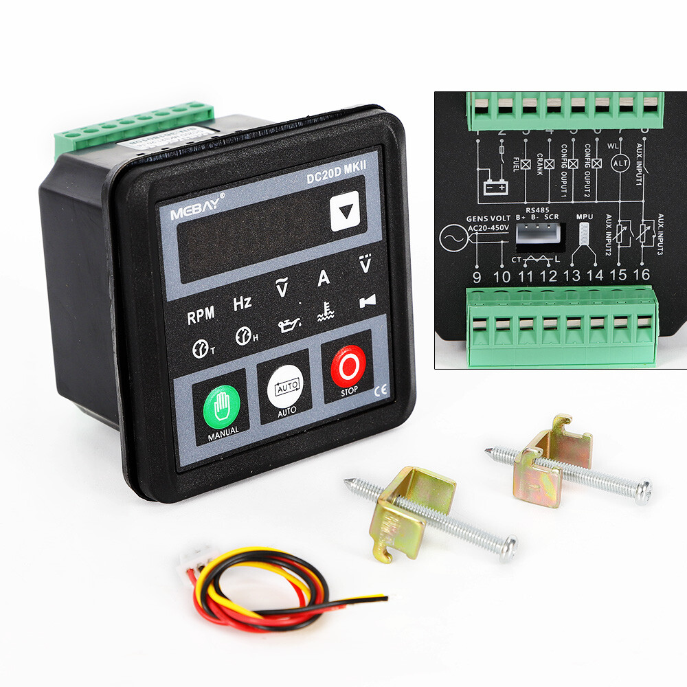 DC20D Genset Controller Automatic Generator Start Controller Module LED Display
