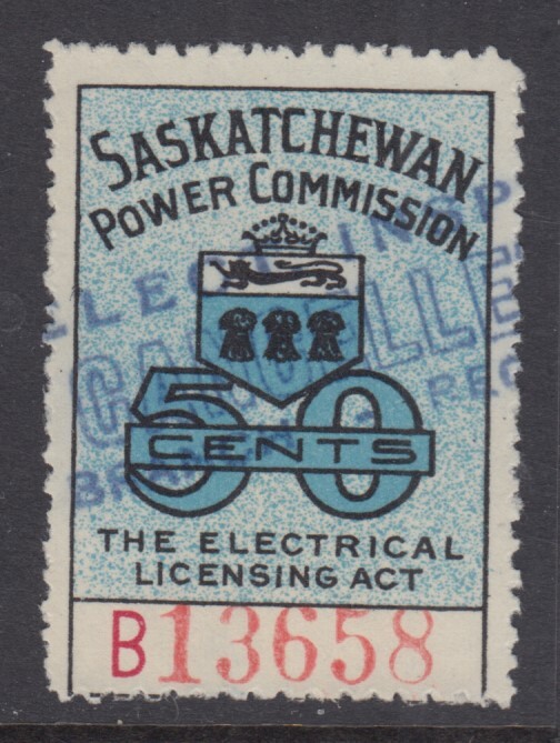 Canada Revenue (Saskatchewan), van Dam SE19a, used, pinperf