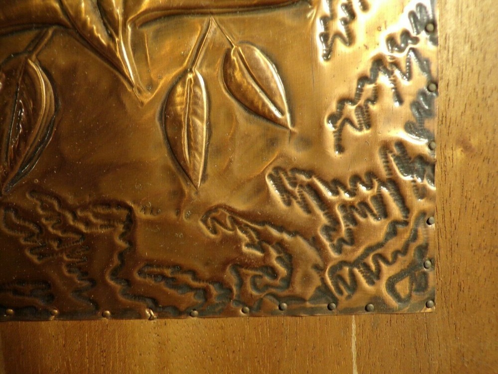 Vintage ~ Handmade ~ Pressed / Hammered ~ Copper ~ Cardinal on Branch