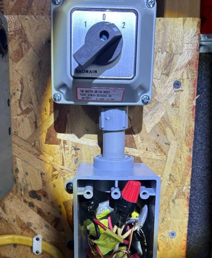 Universal Rotary Changeover Switch W/ Master Switch Exterior Box 660V 20A 2Phase