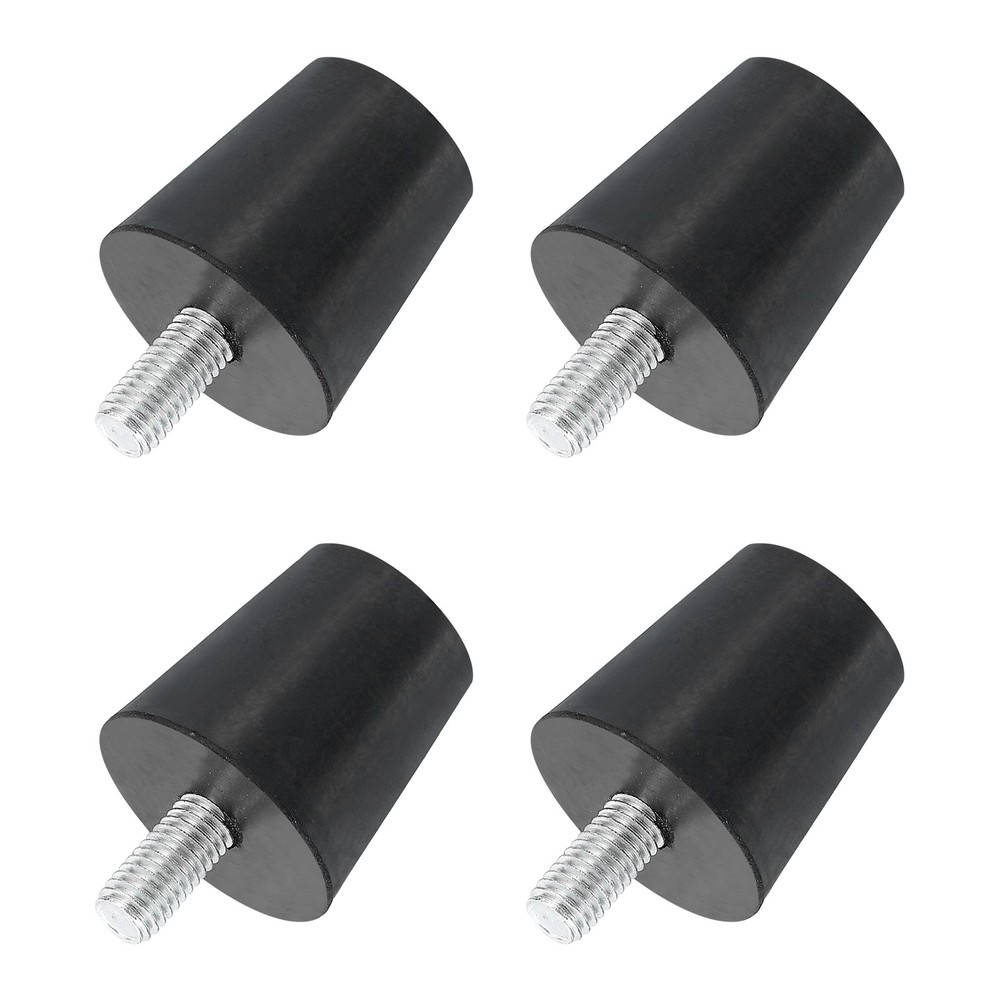 4Pcs Rubber Shock Absorber Mounts, Vibration Isolators with M10 x 20mm Studs