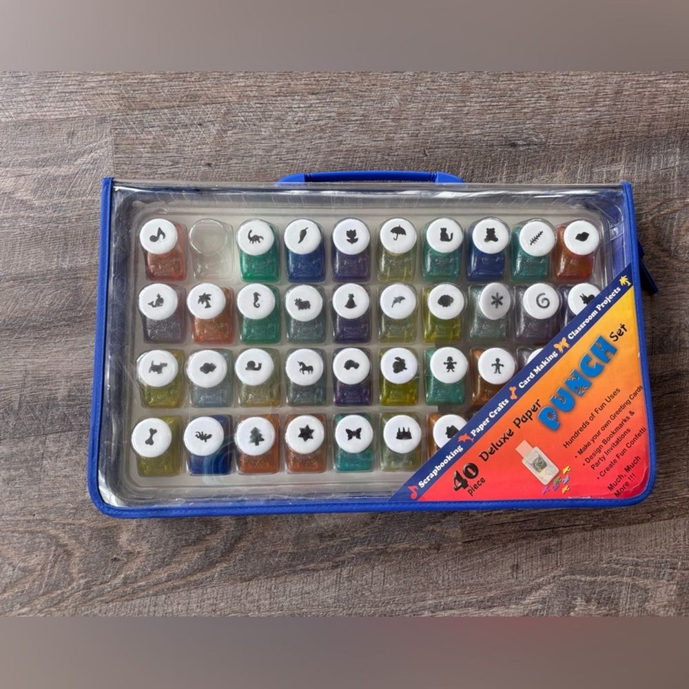 40-Piece Deluxe Paper Punch Set