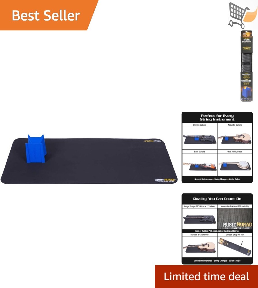 Instrument Work Mat & Cradle Support for Guitar Bass Violin Stringed Tools