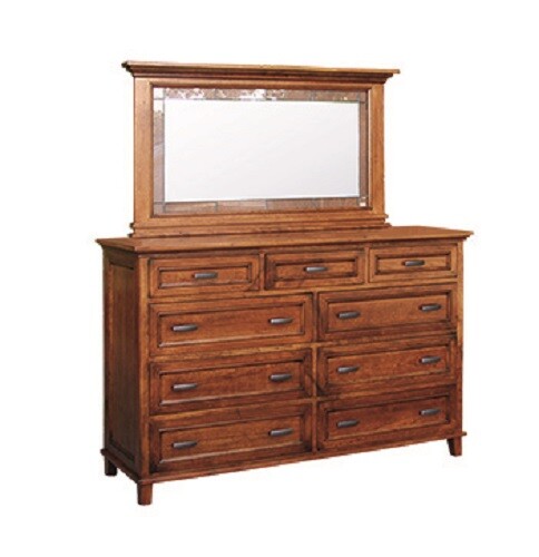 Luxury Amish 5-Pc Modern Solid Wood Bedroom Set Queen King Panel Bed
