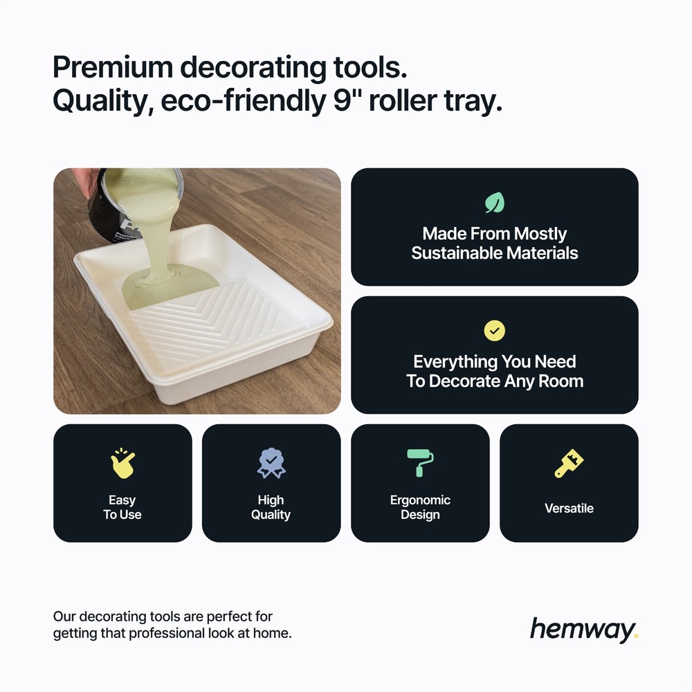 Hemway Roller Tray 9” Biodegradable Reusable Eco-friendly Sugarcane