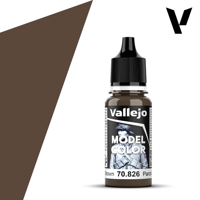 VAL70826 Vallejo Model Color: Medium Brown (18ml)