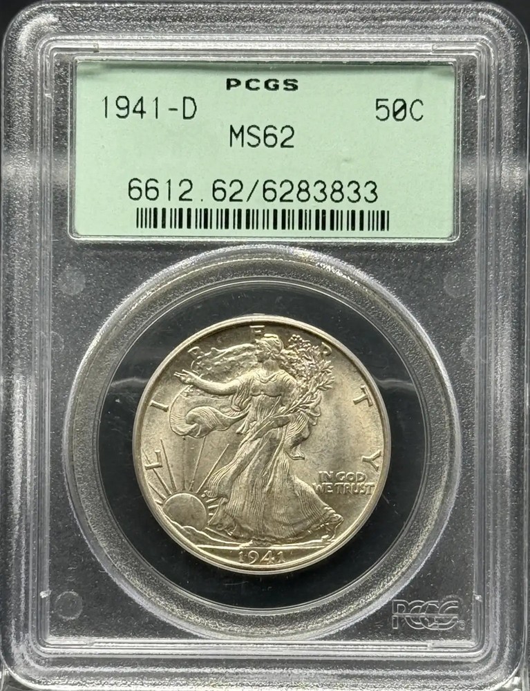 1941 D Walking Liberty Half Dollar PCGS MS-62
