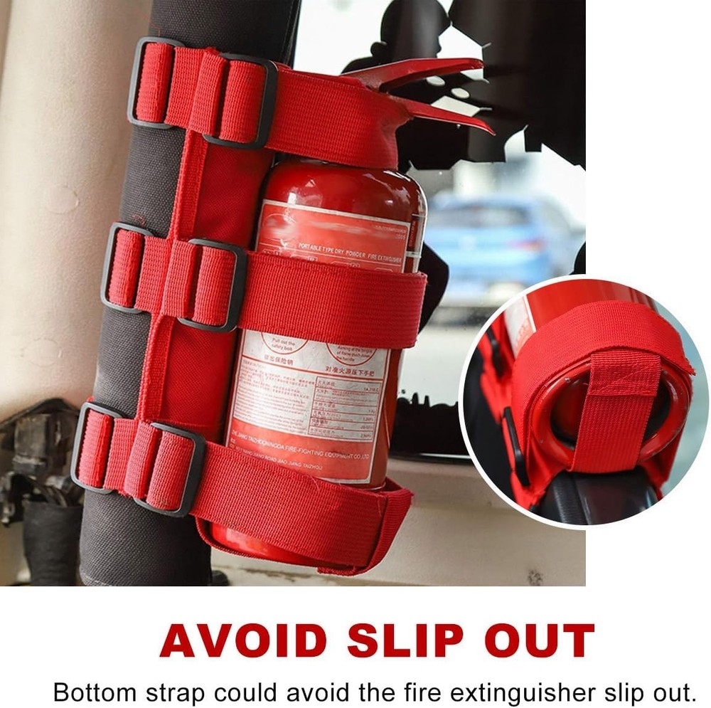 Roll Bar Fire Extinguisher Holder with American Flag