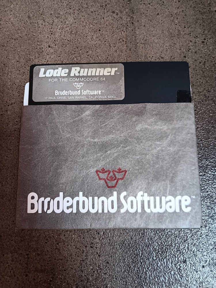 Commodore 64 Lode Runner Disk & Manual Only Computer Game Software Tested/Works