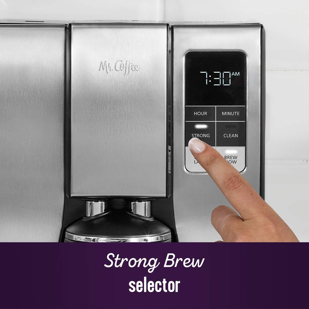 Mr. Coffee 10-Cup Programmable Maker, 10 Cup, Stainless Steel