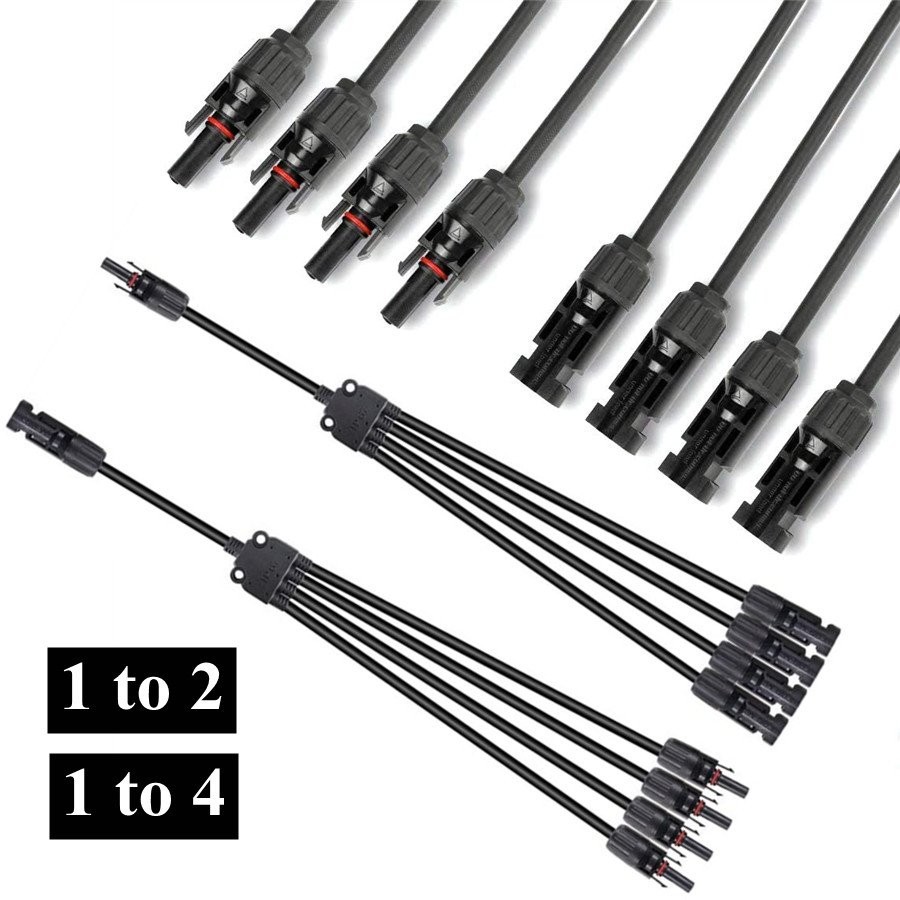 Solar Cable Y Panel Branch Connector IP65 Waterproof Solar Adapter Connector USA