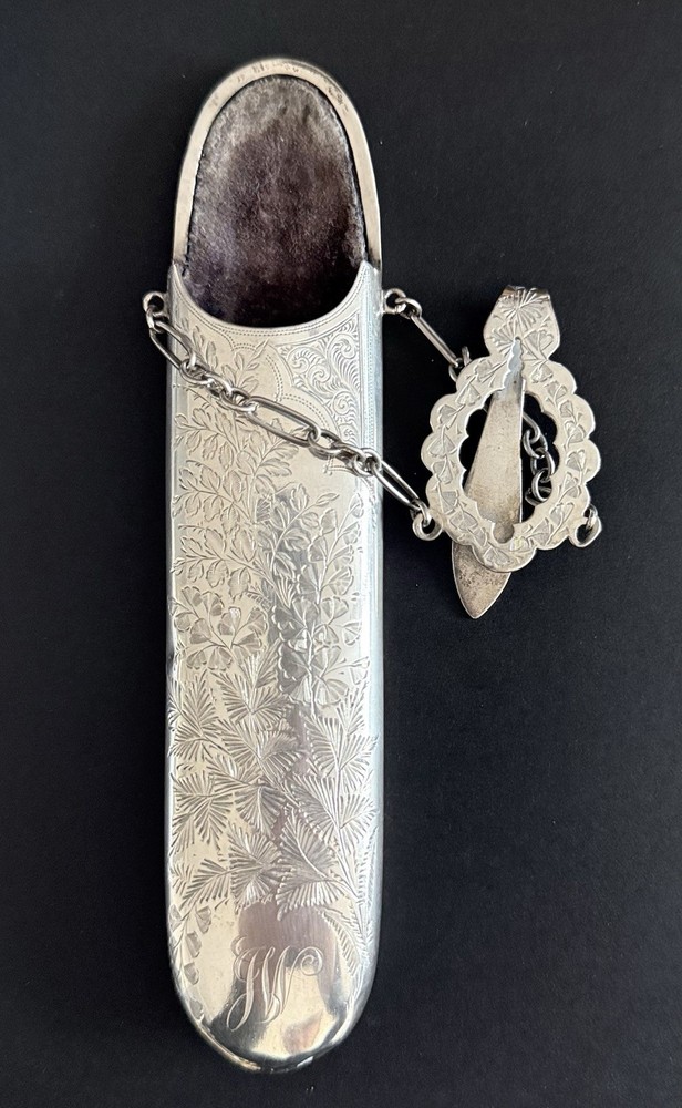Victorian sterling silver spectacles chatelaine Colen Hewer 1894 65g