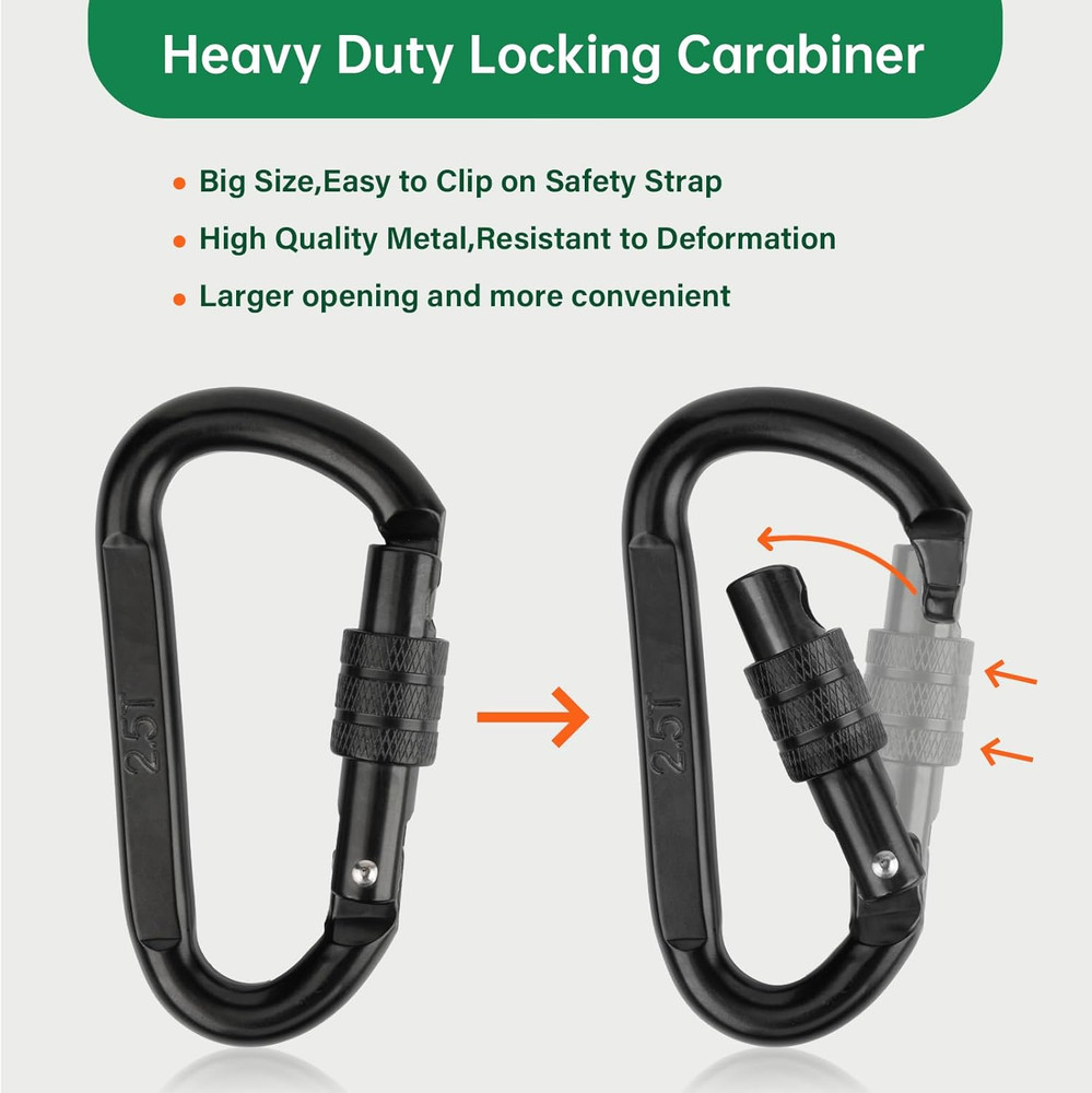Quick-Connect Tree Strap for Hunting Safety Harness – Adjustable Tree Stand Stra