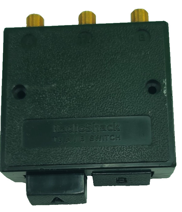Radio Shack A & B Push Button RF Switch TV Antenna Cable Selector 2 Inputs